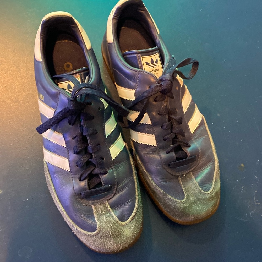 Adidas Sambas -  Mens 10 Classic Navy